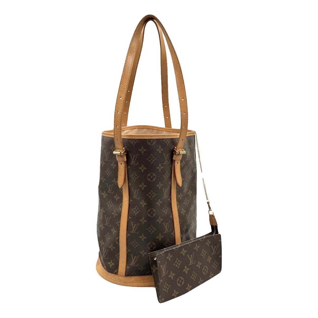 Bucket leather handbag