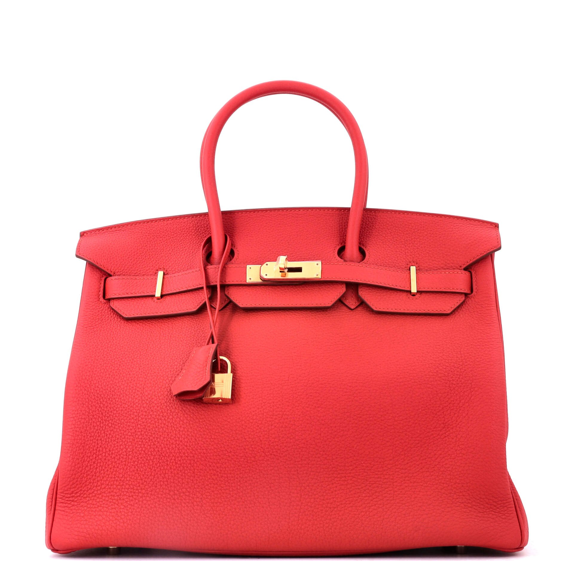 Birkin Handbag Vermillon Togo with Gold Hardware 35