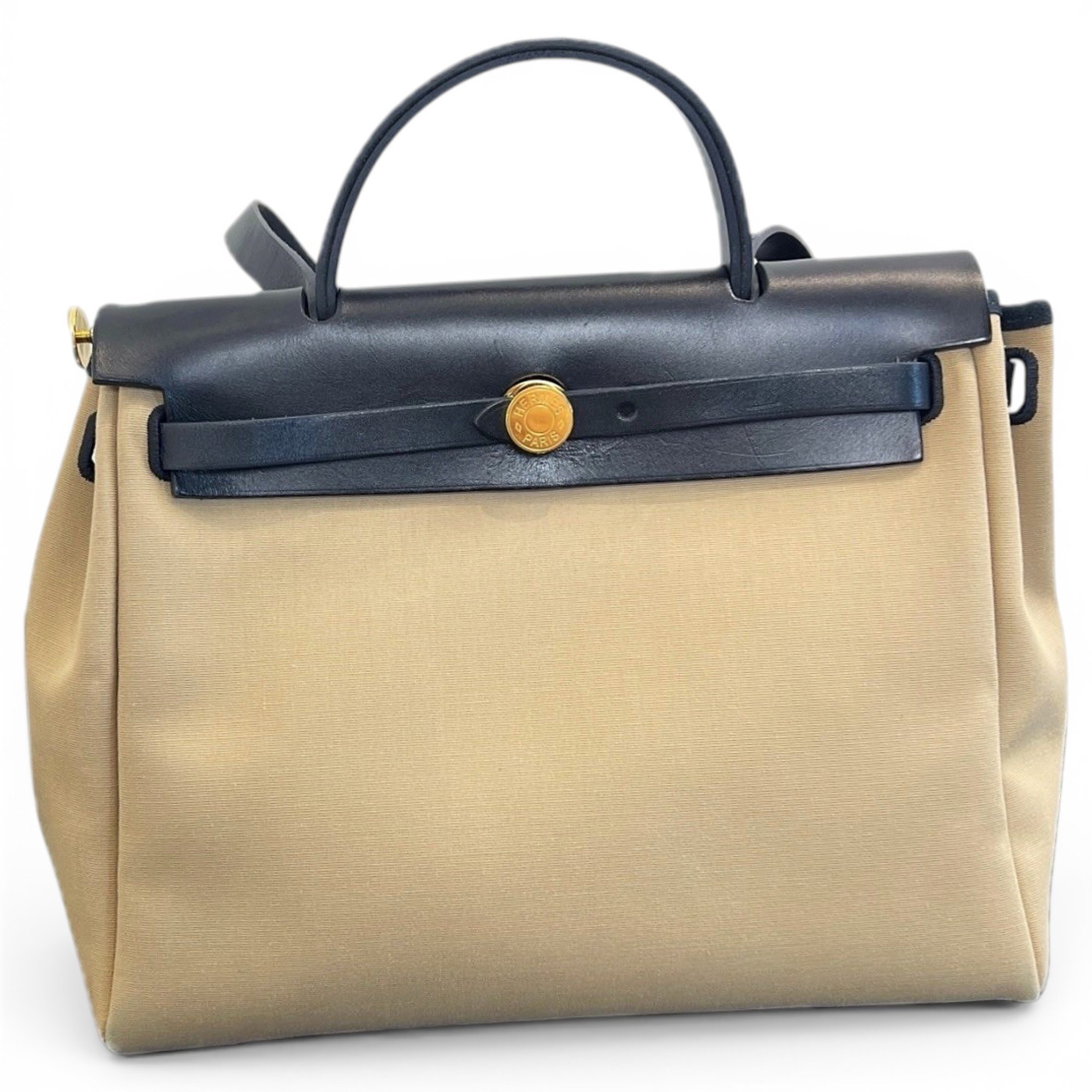 Hermes Herbag Handbag Beige