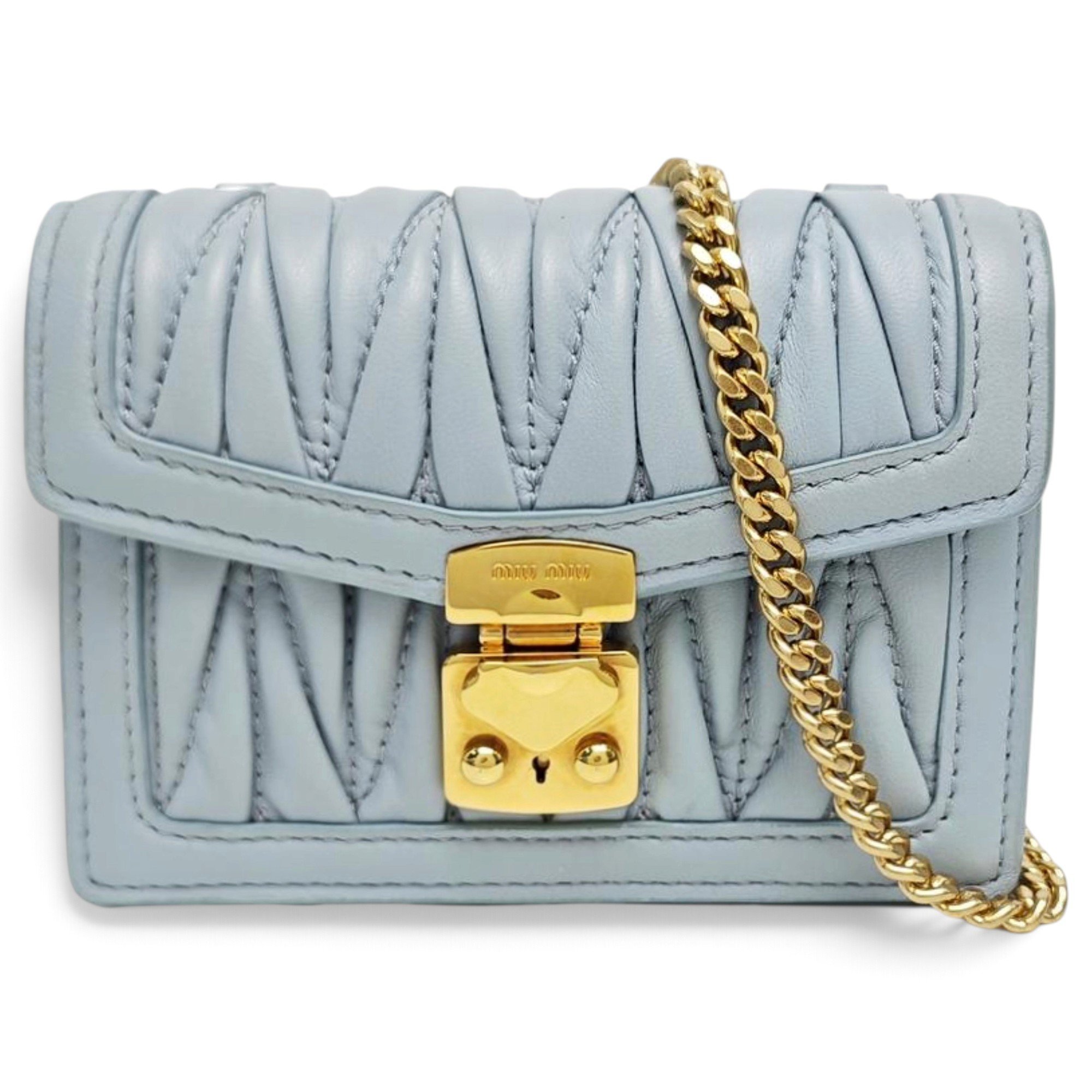 Miu Confidential leather crossbody bag
