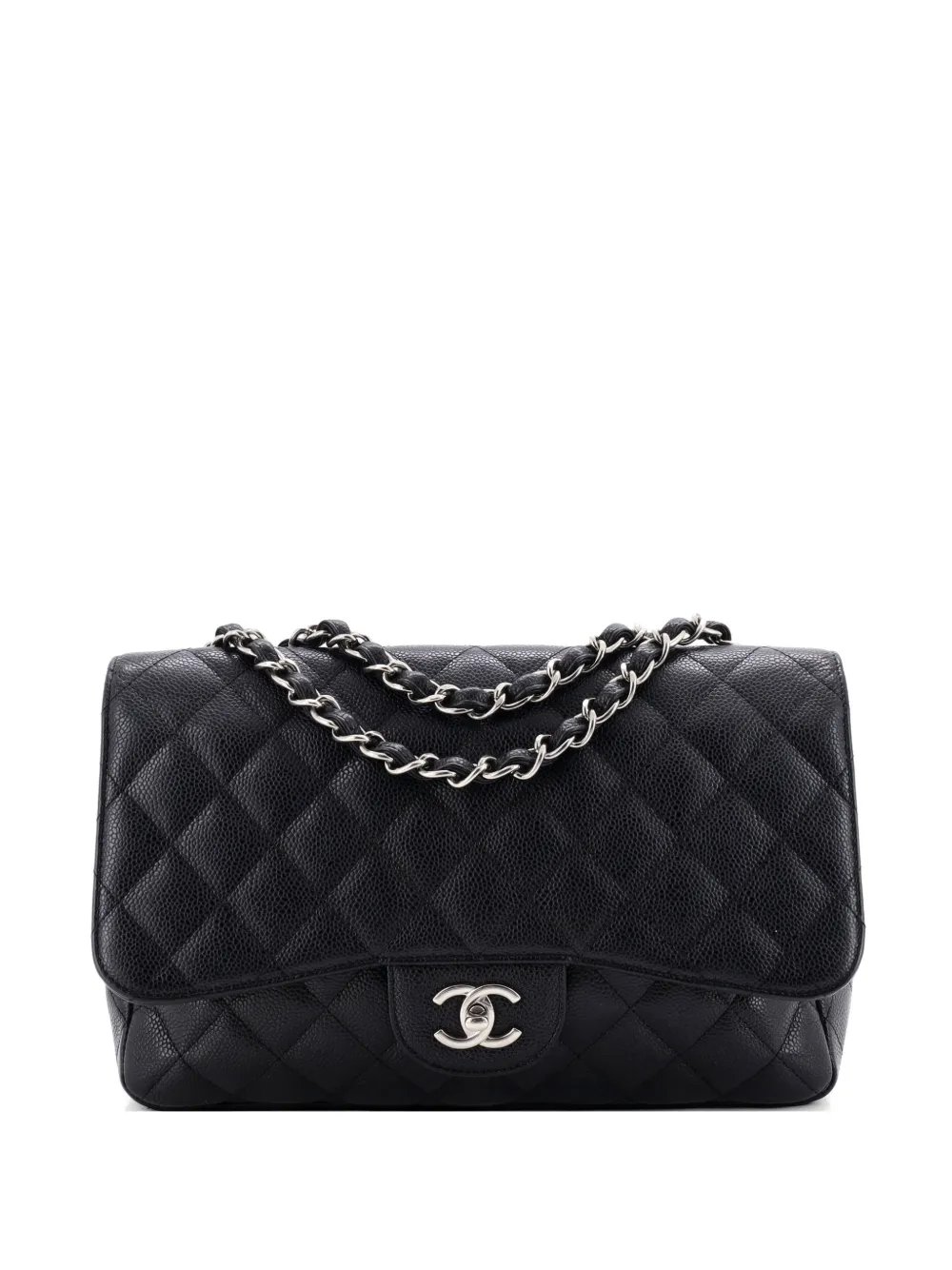 Classic Single Flap Bag Quilted Caviar Jumbo shoulder bag