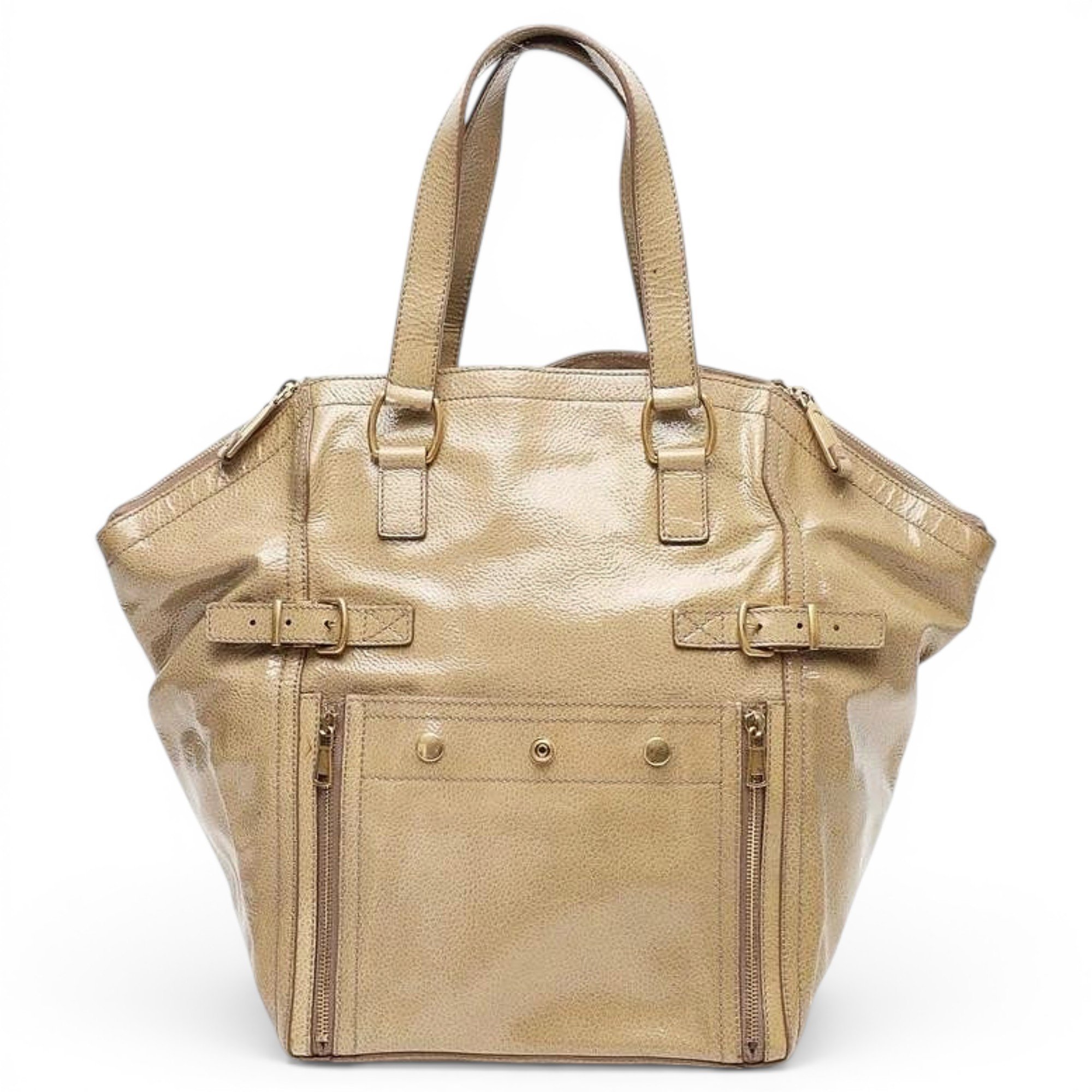 Rive Gauche patent leather handbag