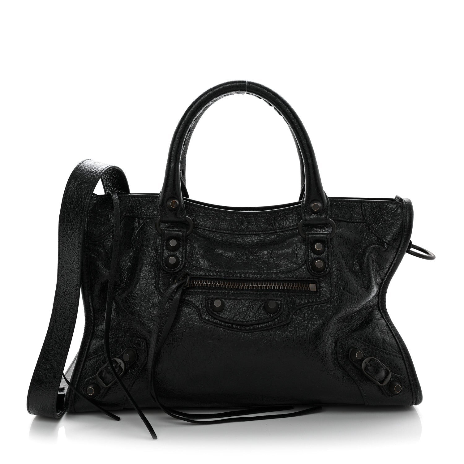 Balenciaga Agneau Arena Classic Hardware Small Le City Black