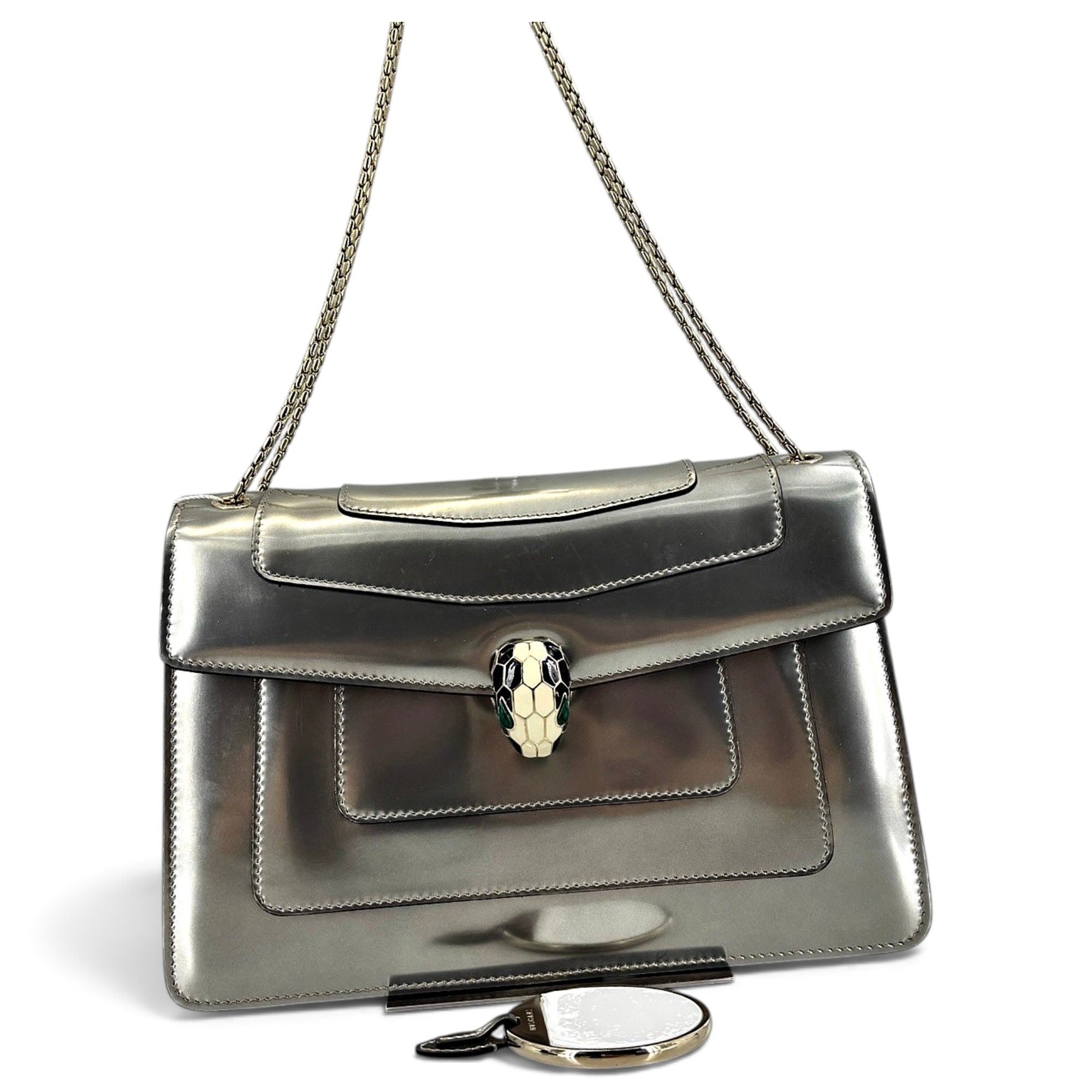 Serpenti leather handbag