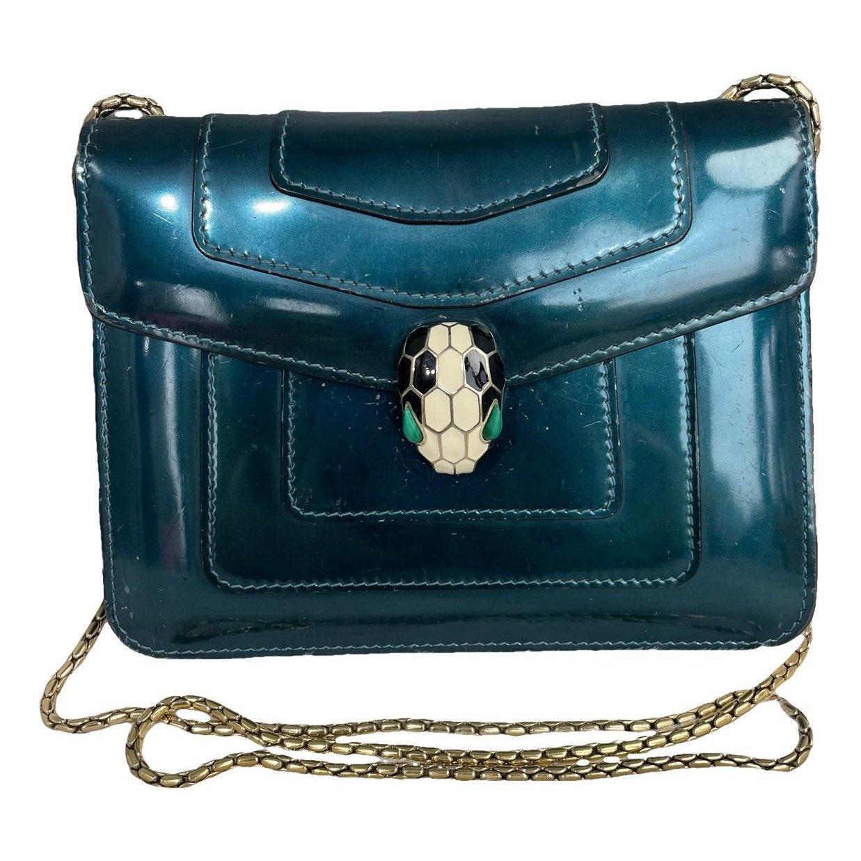 Serpenti leather handbag
