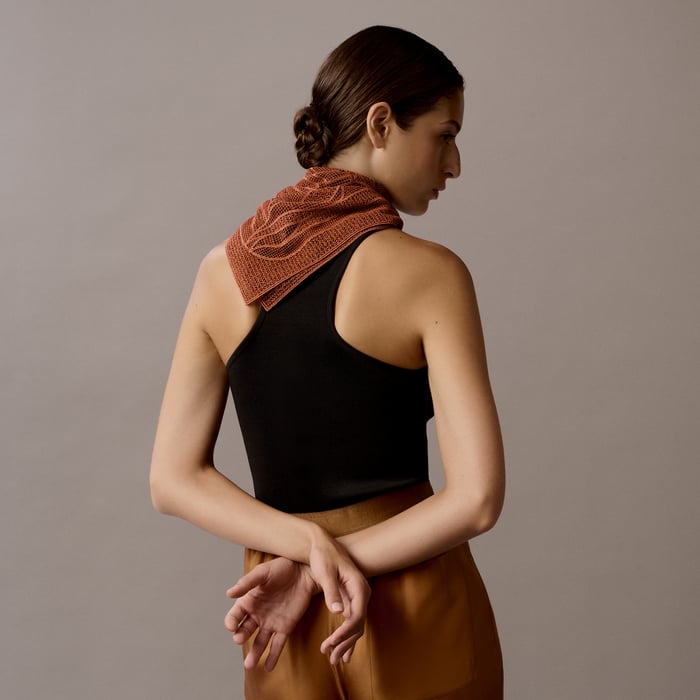 Cuir Guipure Quadrige Scarf 60
