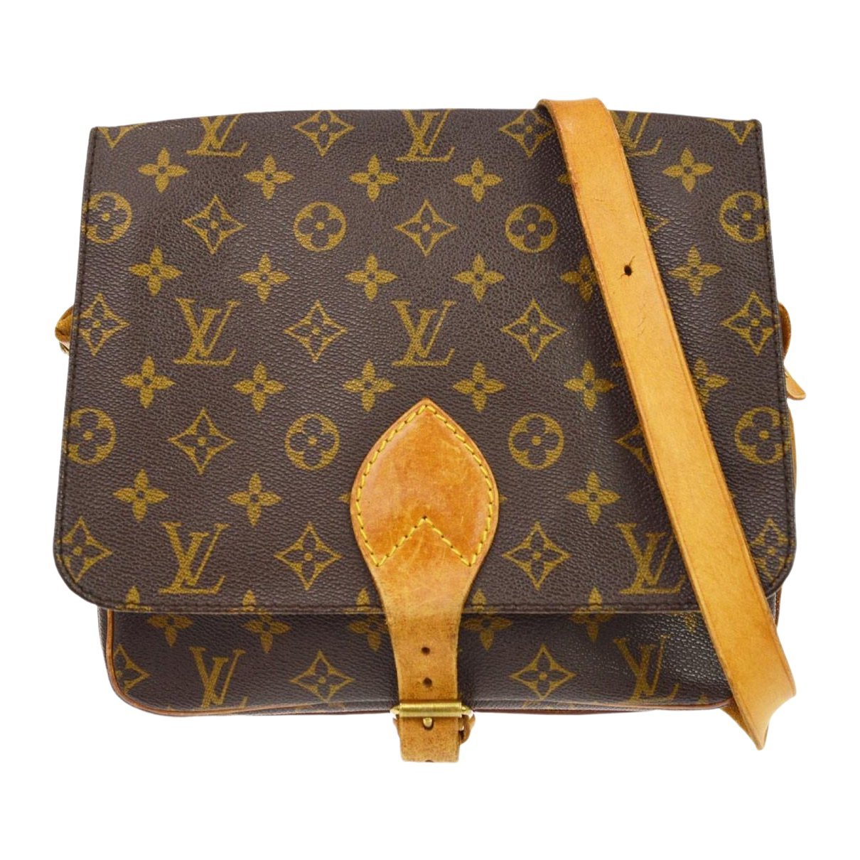 Cartouchière cloth handbag