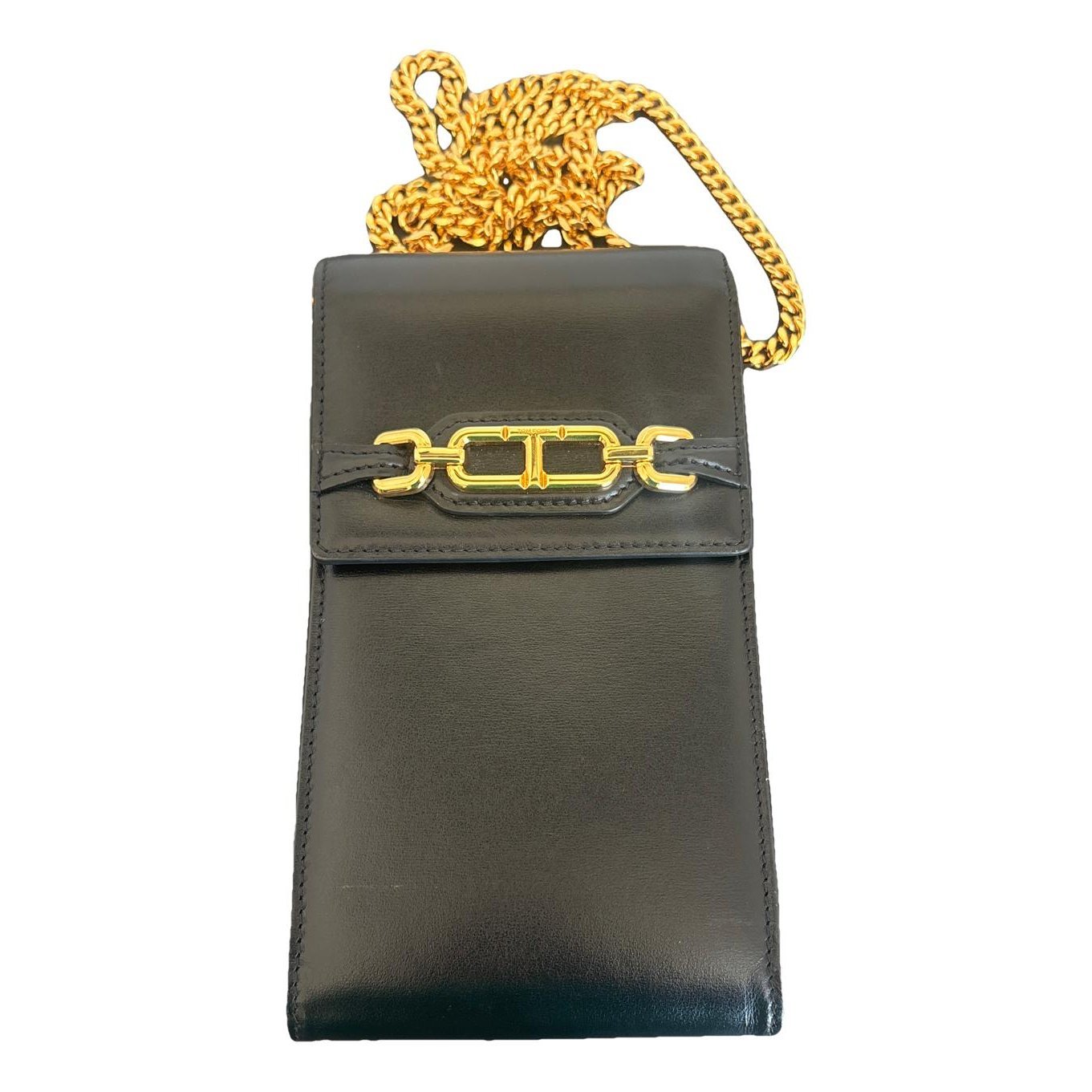 Leather clutch bag