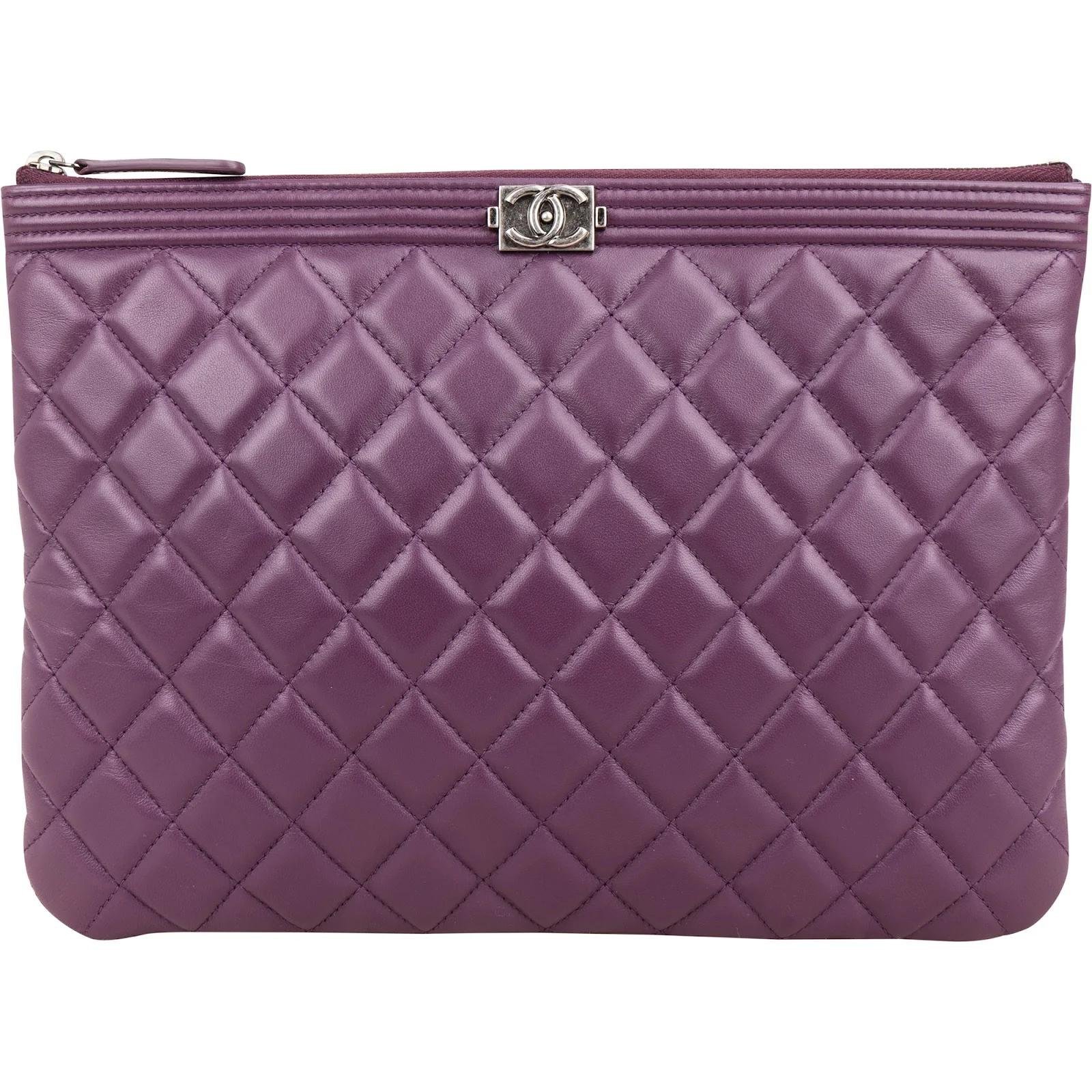 Boy leather clutch bag