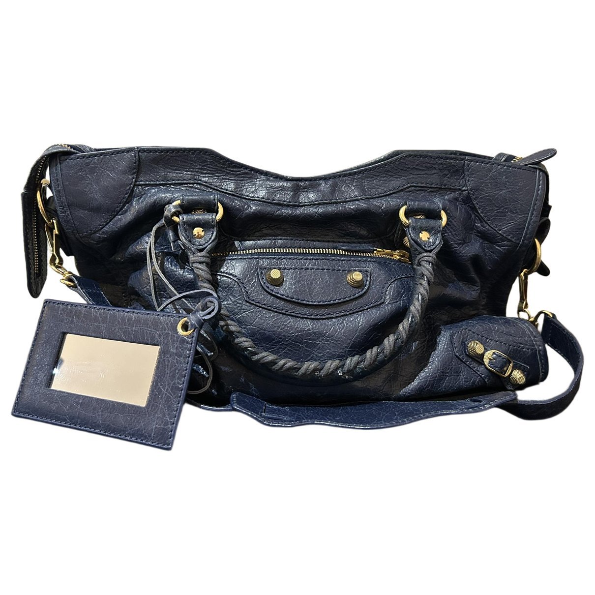 City leather handbag