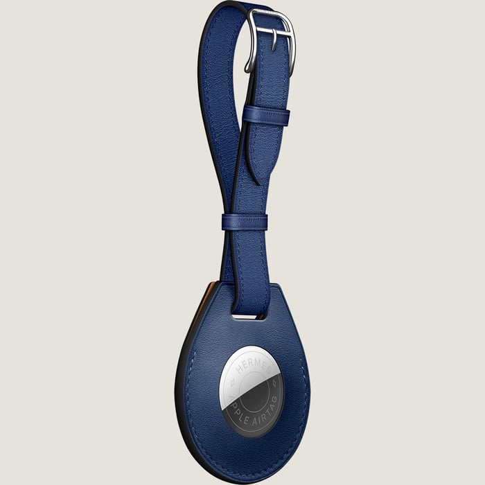 Bleu Saphir Apple Airtag Hermès Luggage Tag