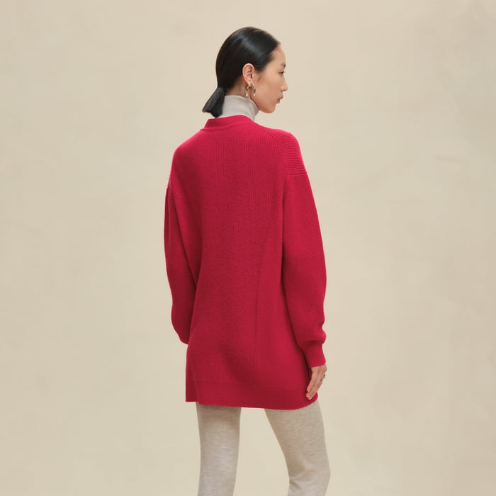 Rose Framboise Long Cardigan