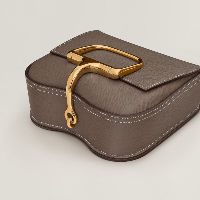 Étoupe Hermès Della Cavalleria Mini Bag