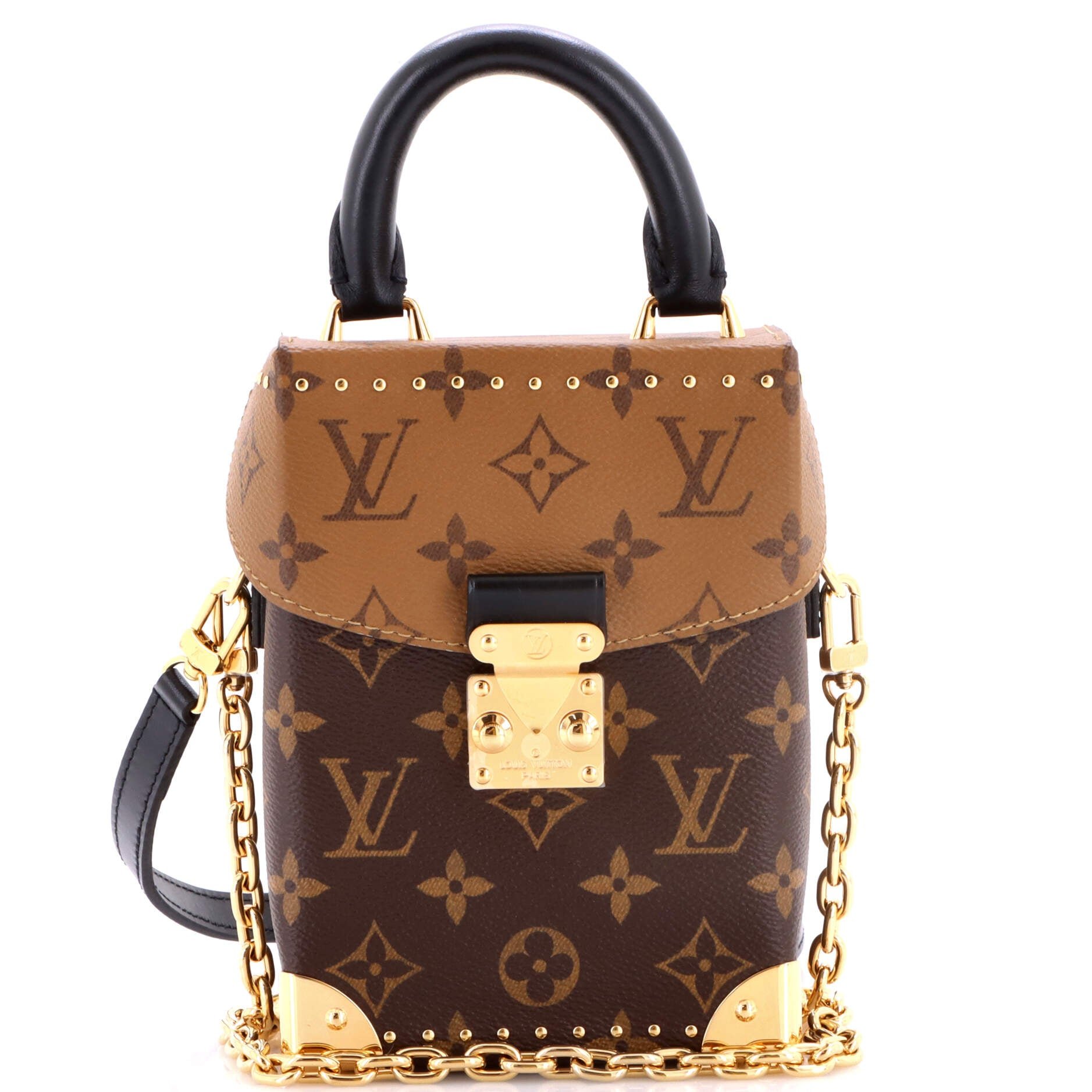 Camera Box NM Handbag Studded Reverse Monogram Canvas