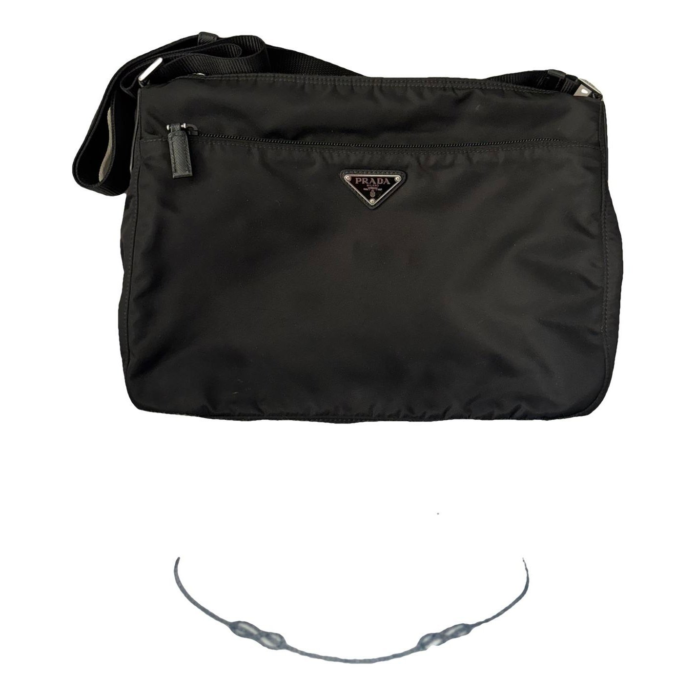 Re-Nylon cloth crossbody bag