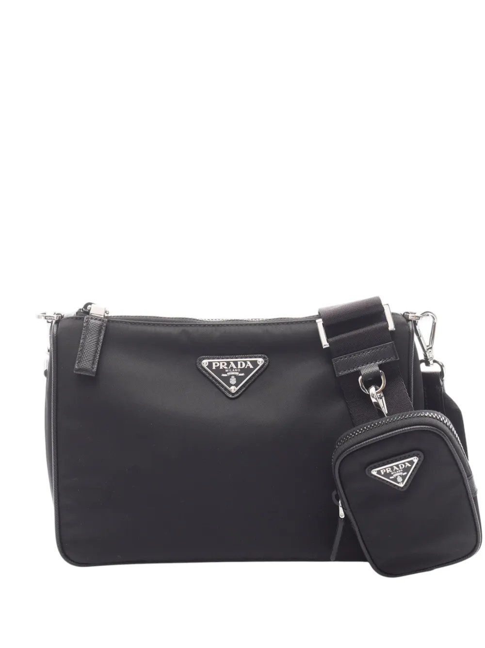2013-2026 Saffiano Trimmed Re Nylon Zip Top crossbody bag