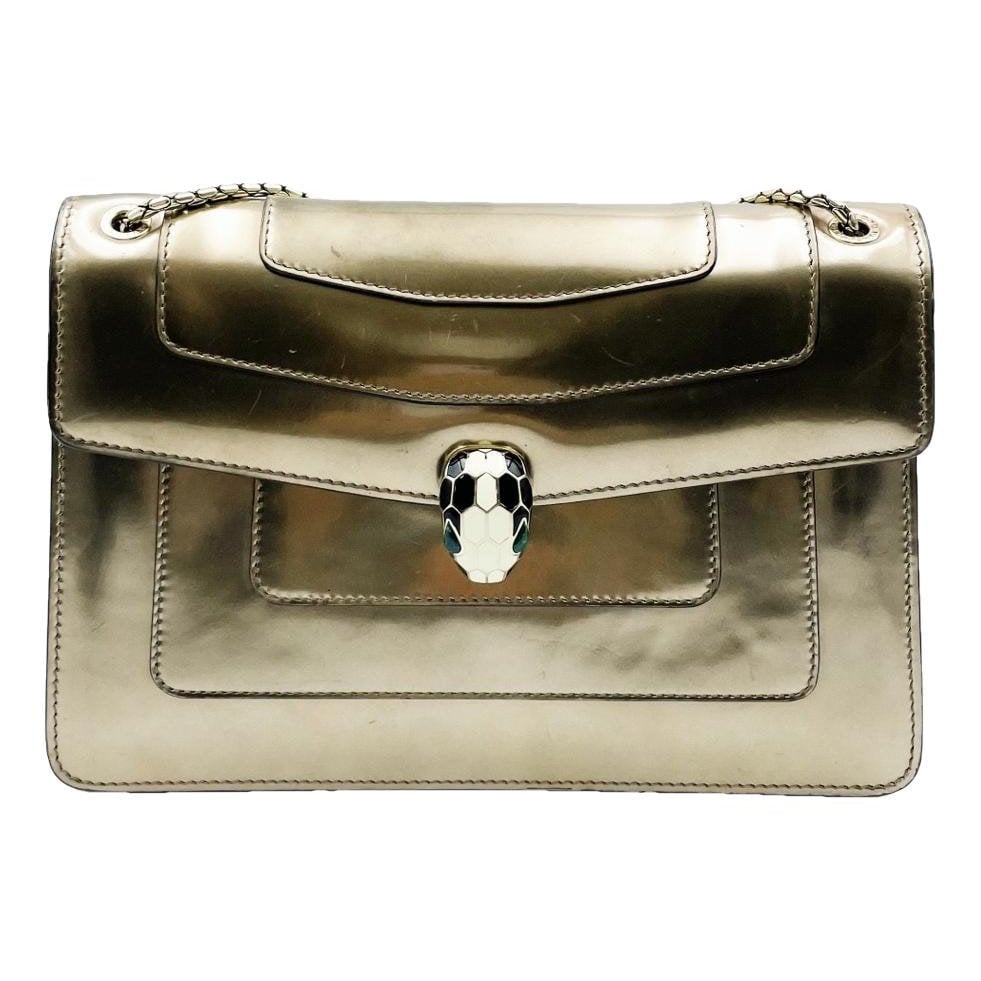 Serpenti leather handbag