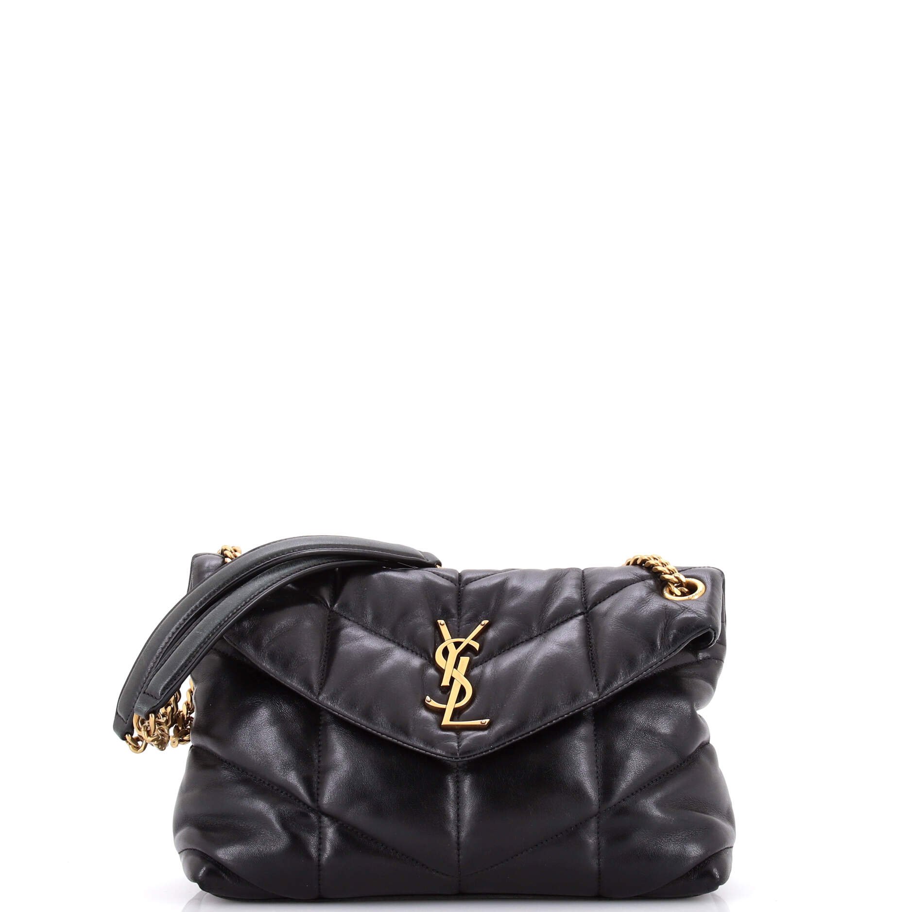 Loulou Puffer Shoulder Bag Quilted Leather Small
