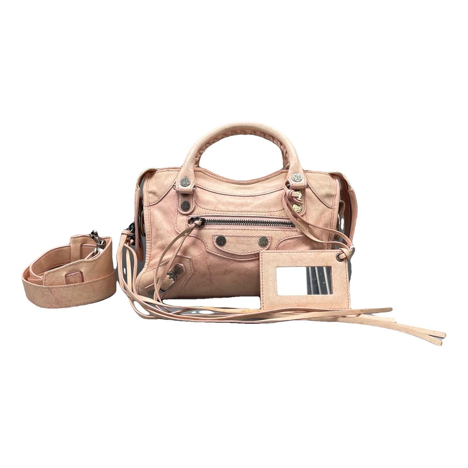 City leather handbag