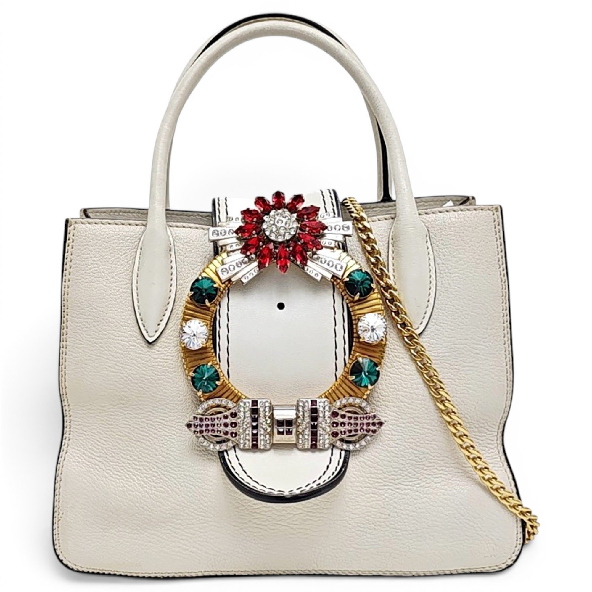 Miu Lady leather handbag
