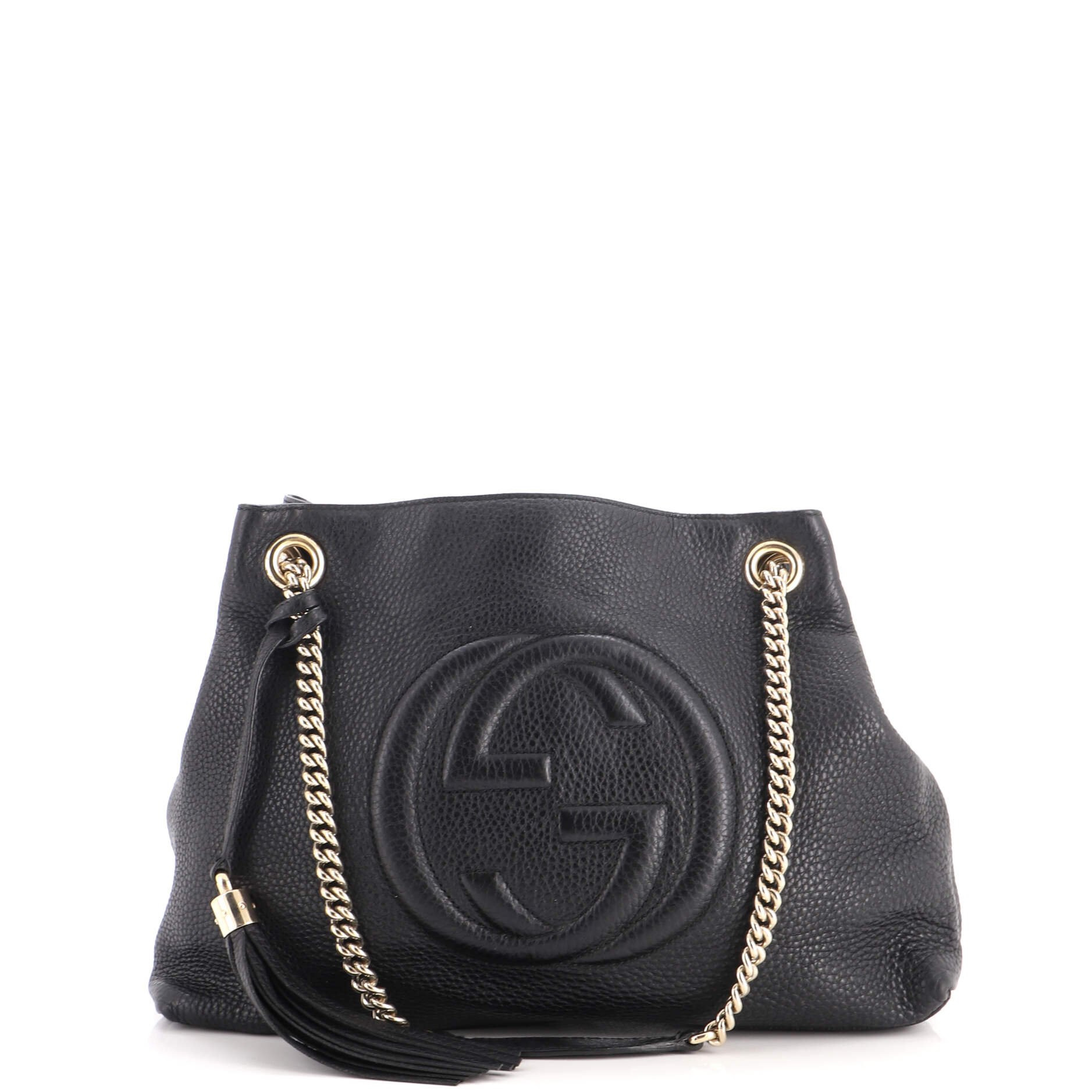 Soho Chain Strap Shoulder Bag Leather Medium