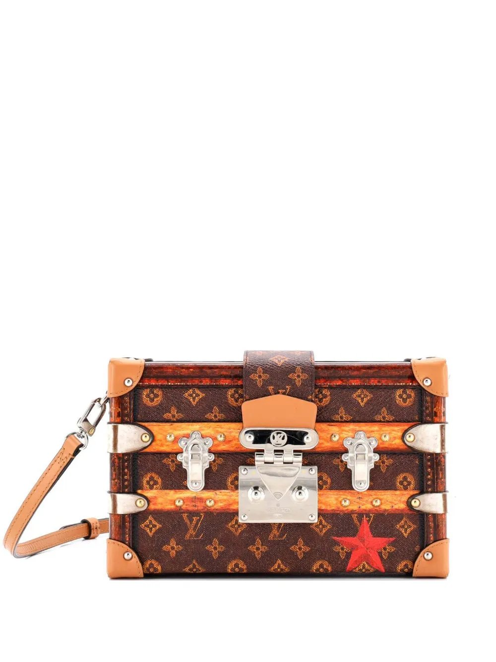 Louis Vuitton Petite Malle Handbag Limited Edition Time Trunk Monogram Canvas crossbody bag