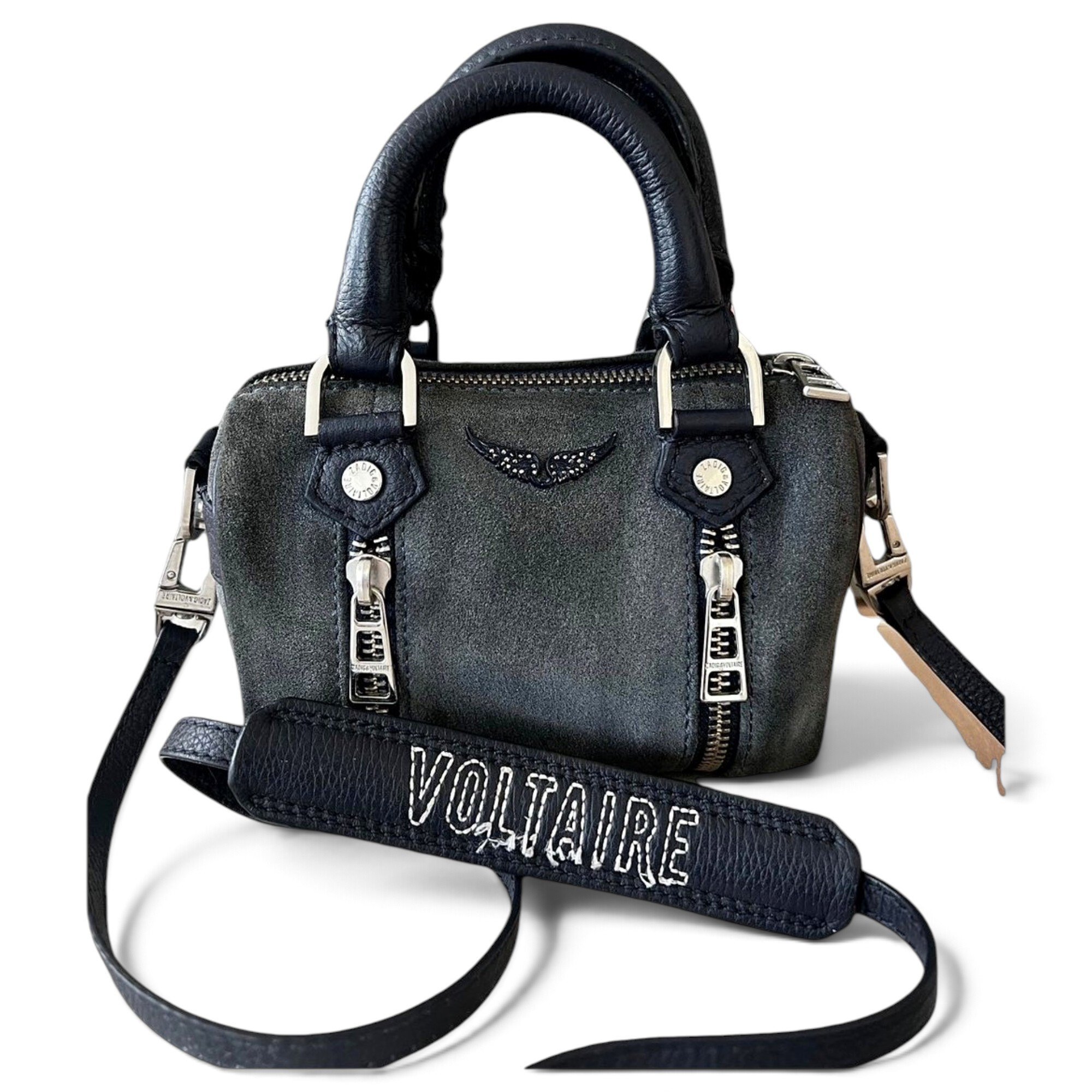 Leather clutch bag