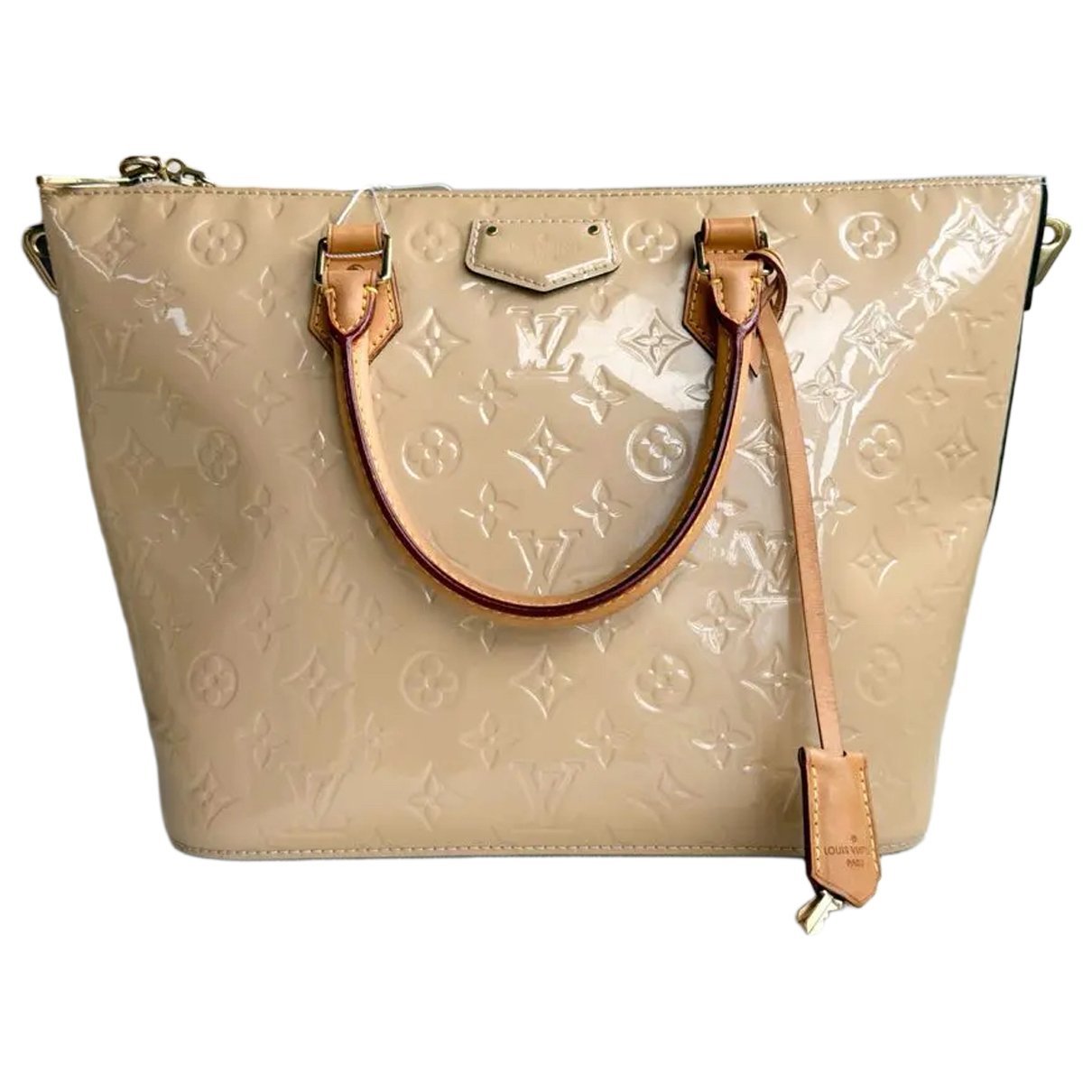 Belmont patent leather handbag