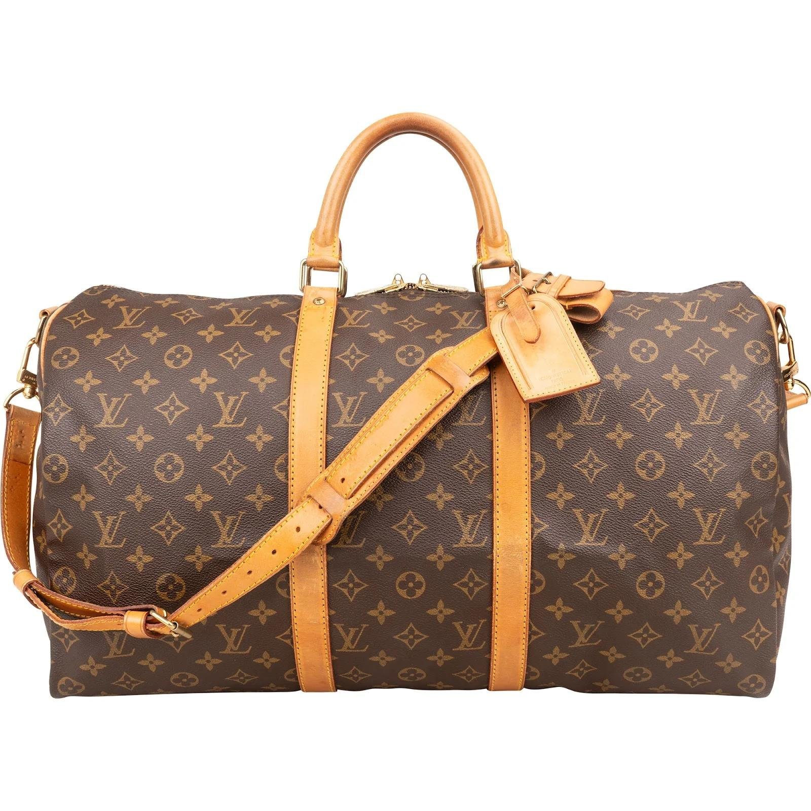 Keepall leather travel bag