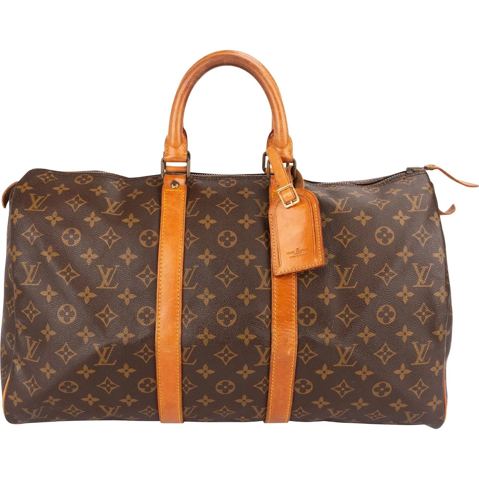 Keepall leather travel bag