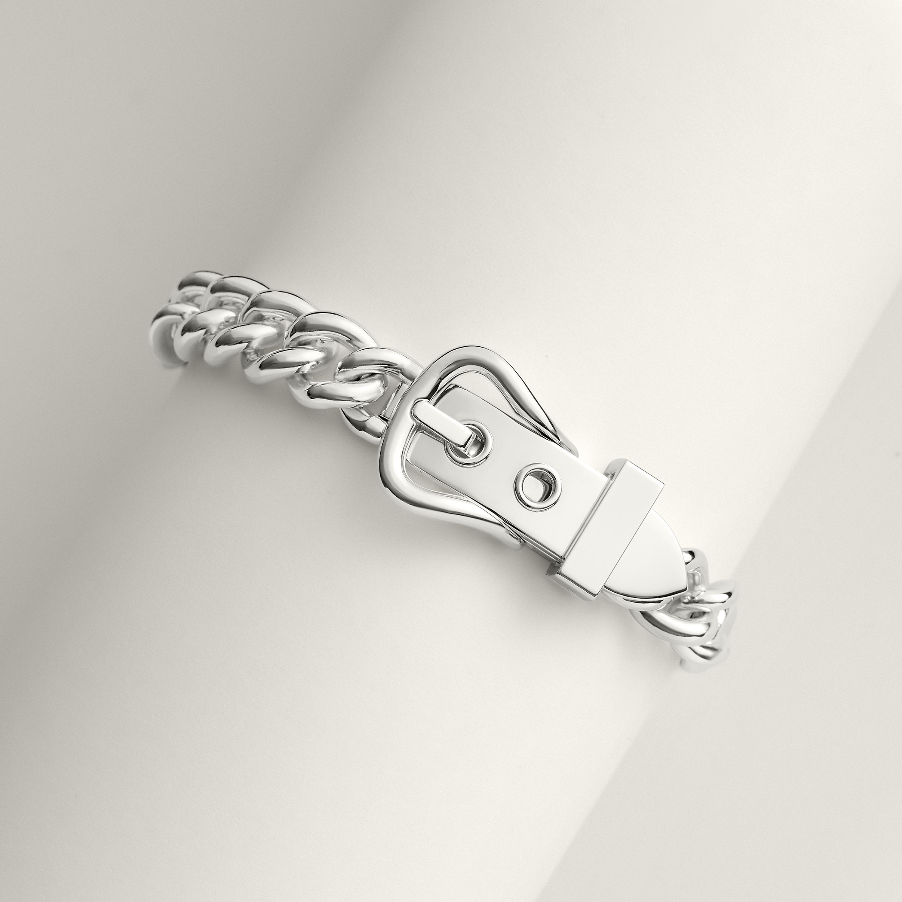 Hermès Boucle Sellier Inflexible bracelet, large model Sans