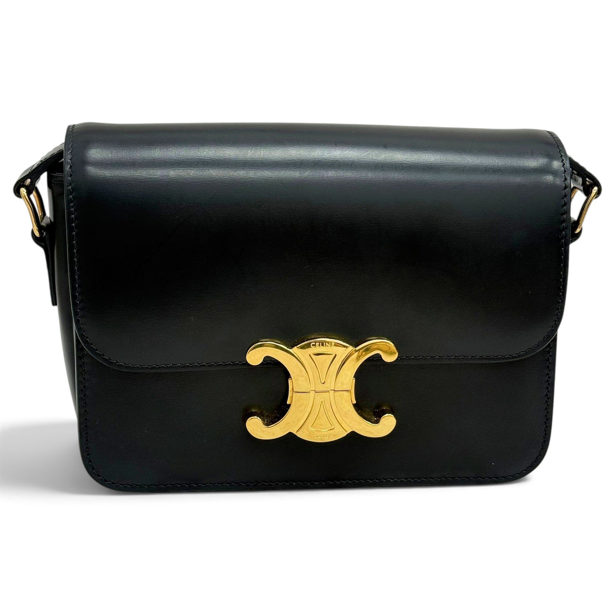 Triomphe leather handbag