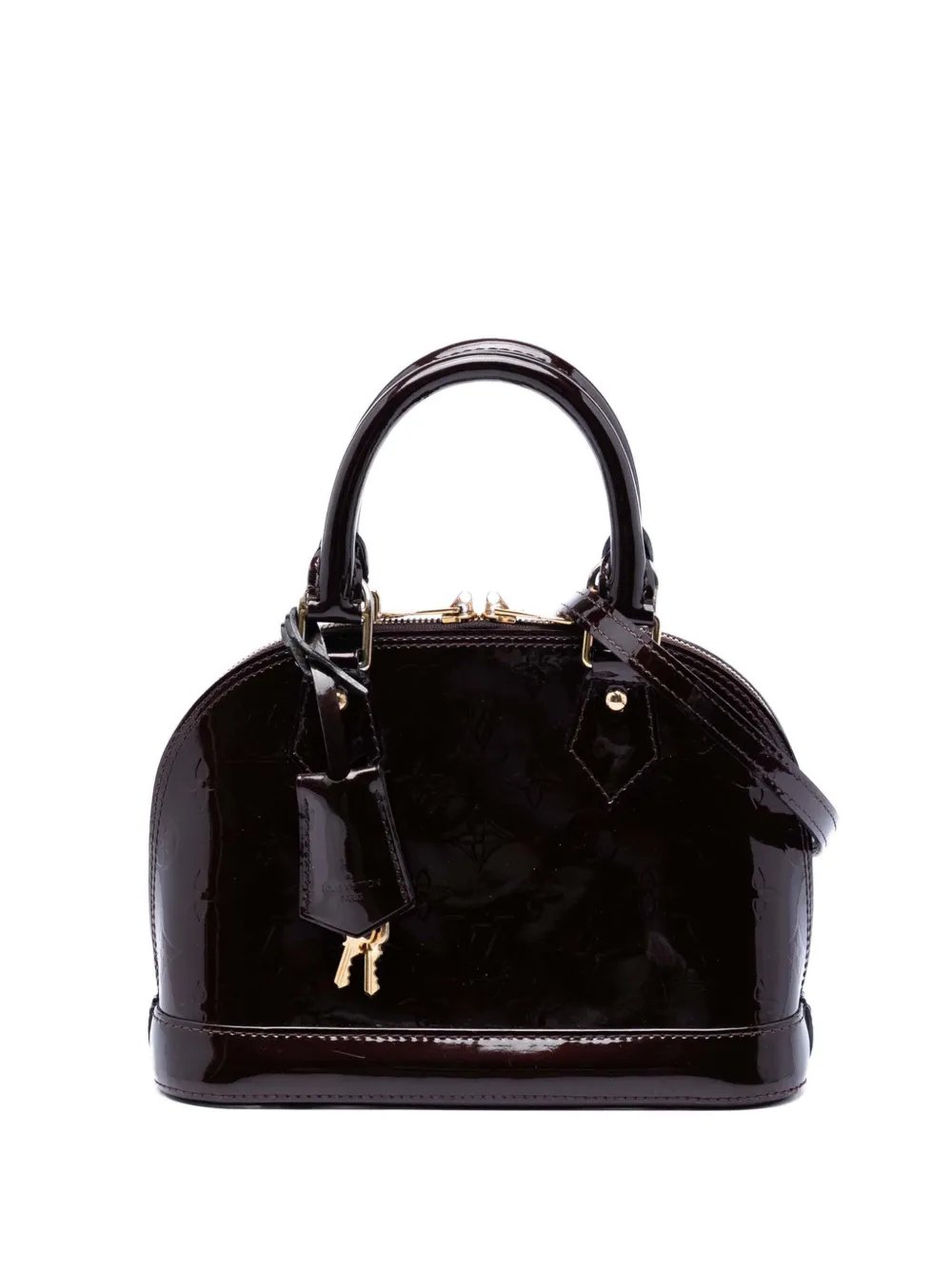 2014 Monogram Vernis Alma BB satchel