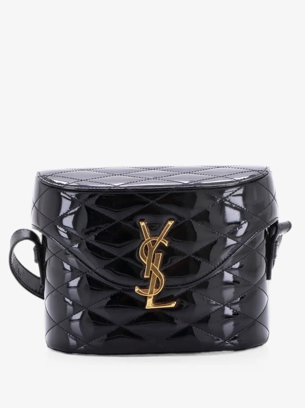 June Box Bag Quilted Patent crossbody bag