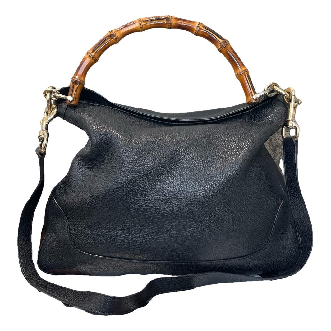 Bamboo Top Handle leather tote