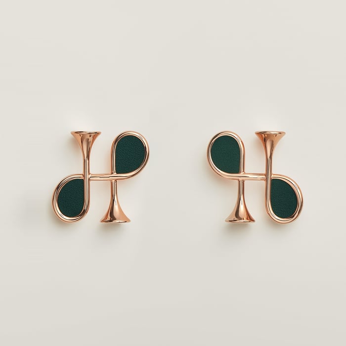 Vert Cyprès Cor H Earrings