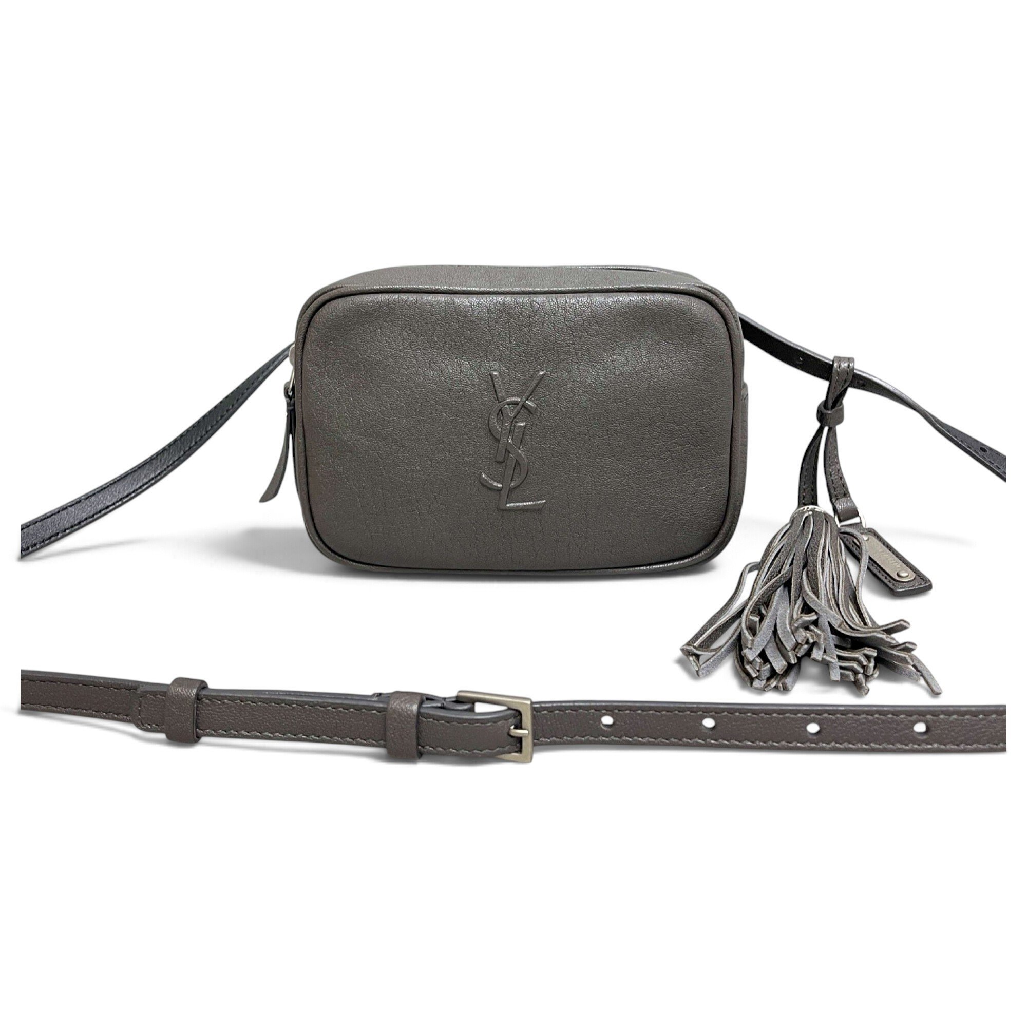 Camera Lou leather crossbody bag