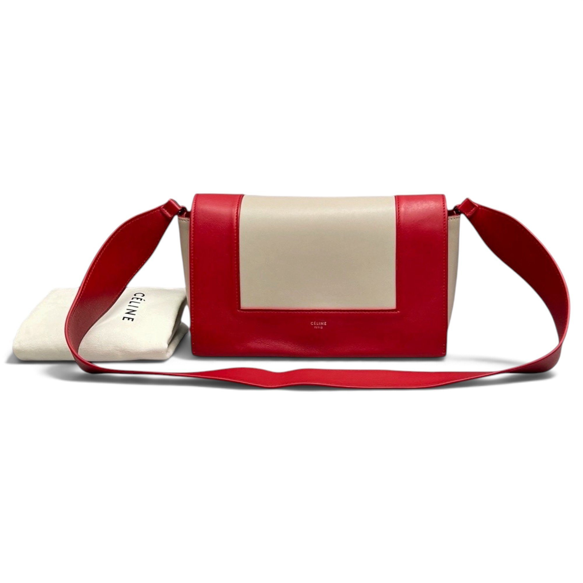 Frame leather handbag