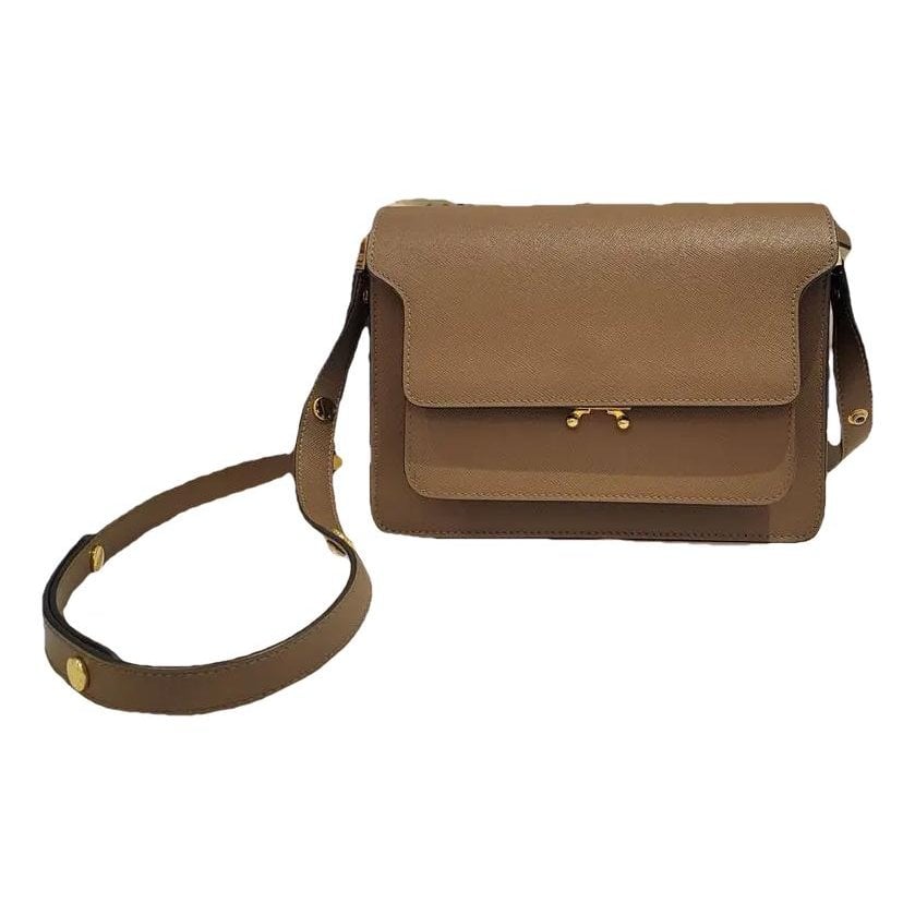 Marni Trunk leather crossbody bag