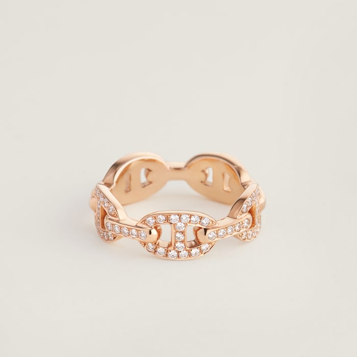 Sans Coloris Chaine d'Ancre Enchainee Ring, Small Model