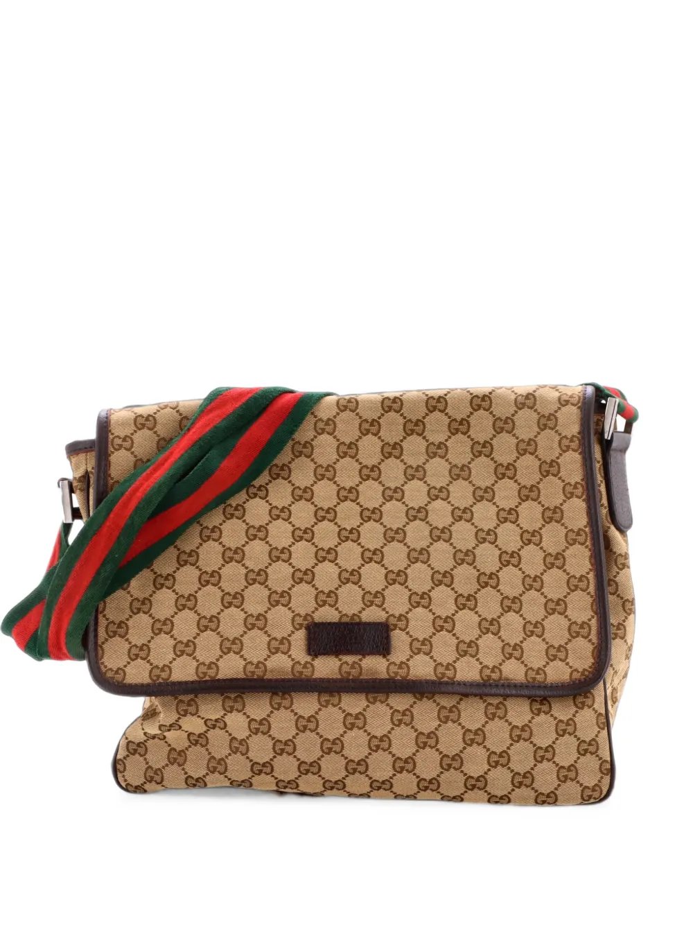 Web Strap Flap Messenger GG Canvas Medium crossbody bag