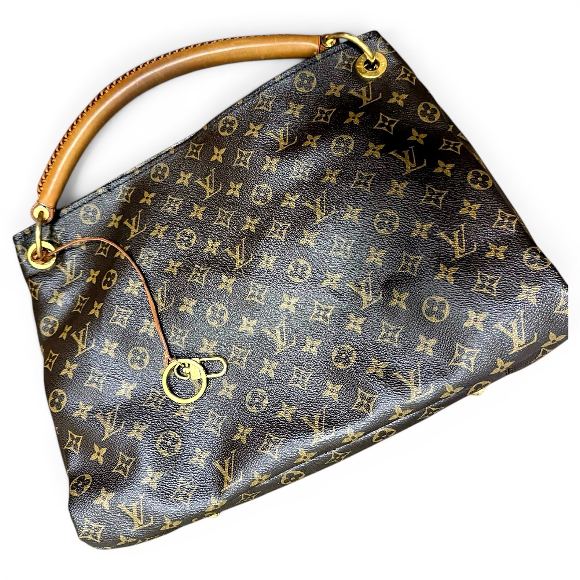 Artsy leather handbag