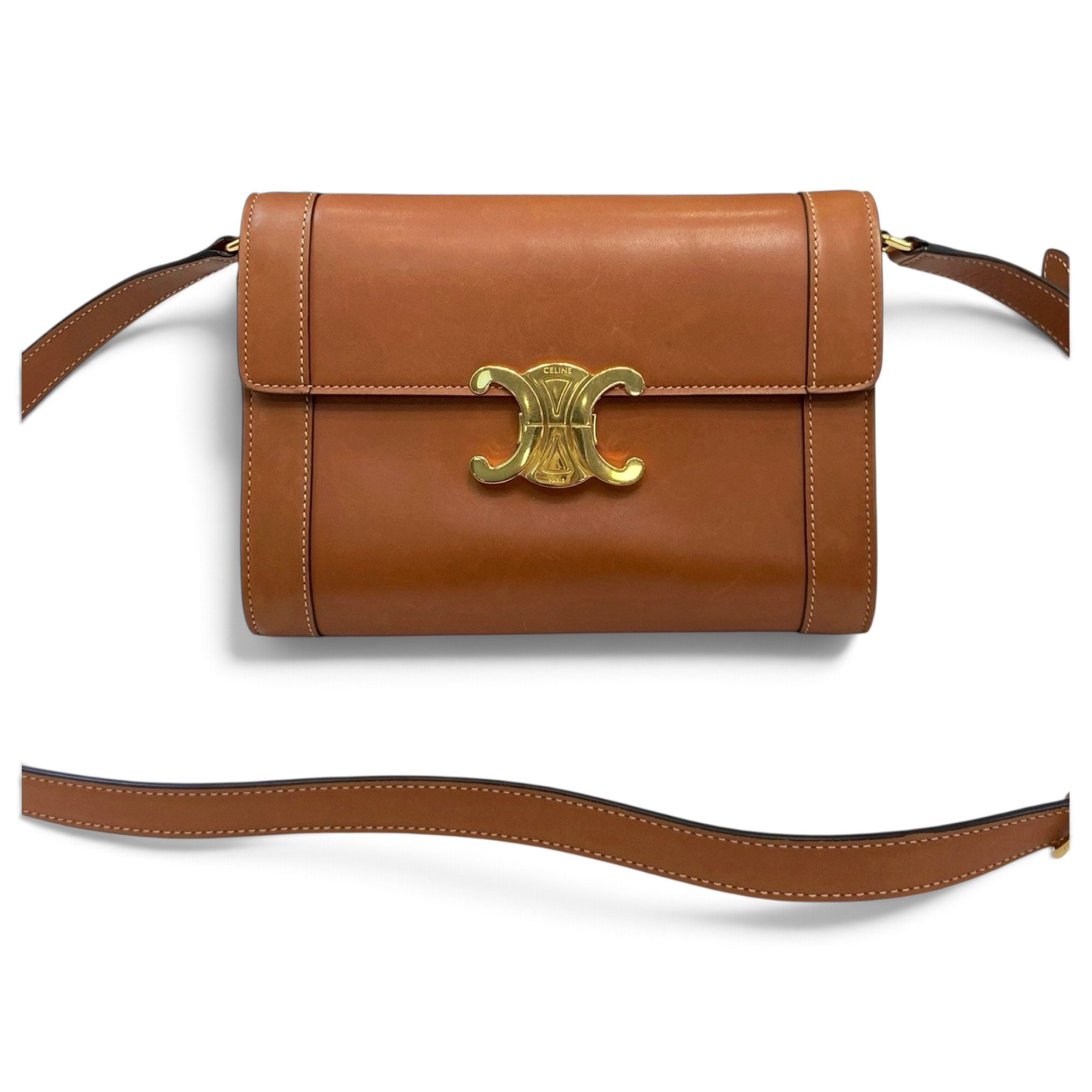 Triomphe leather crossbody bag