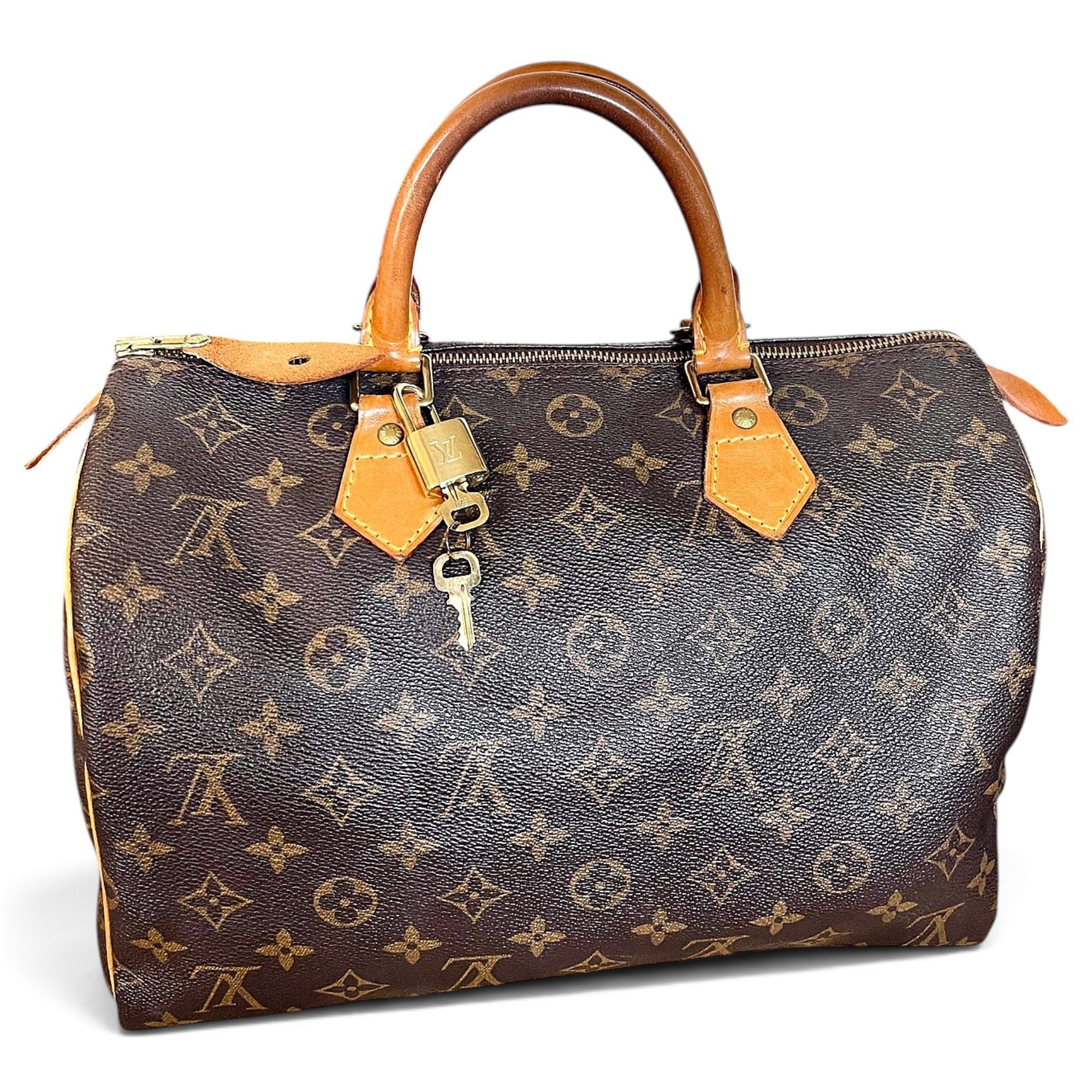Speedy leather handbag