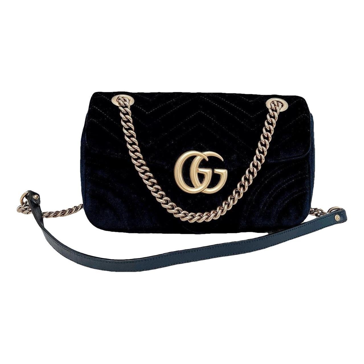 GG Marmont Flap velvet handbag