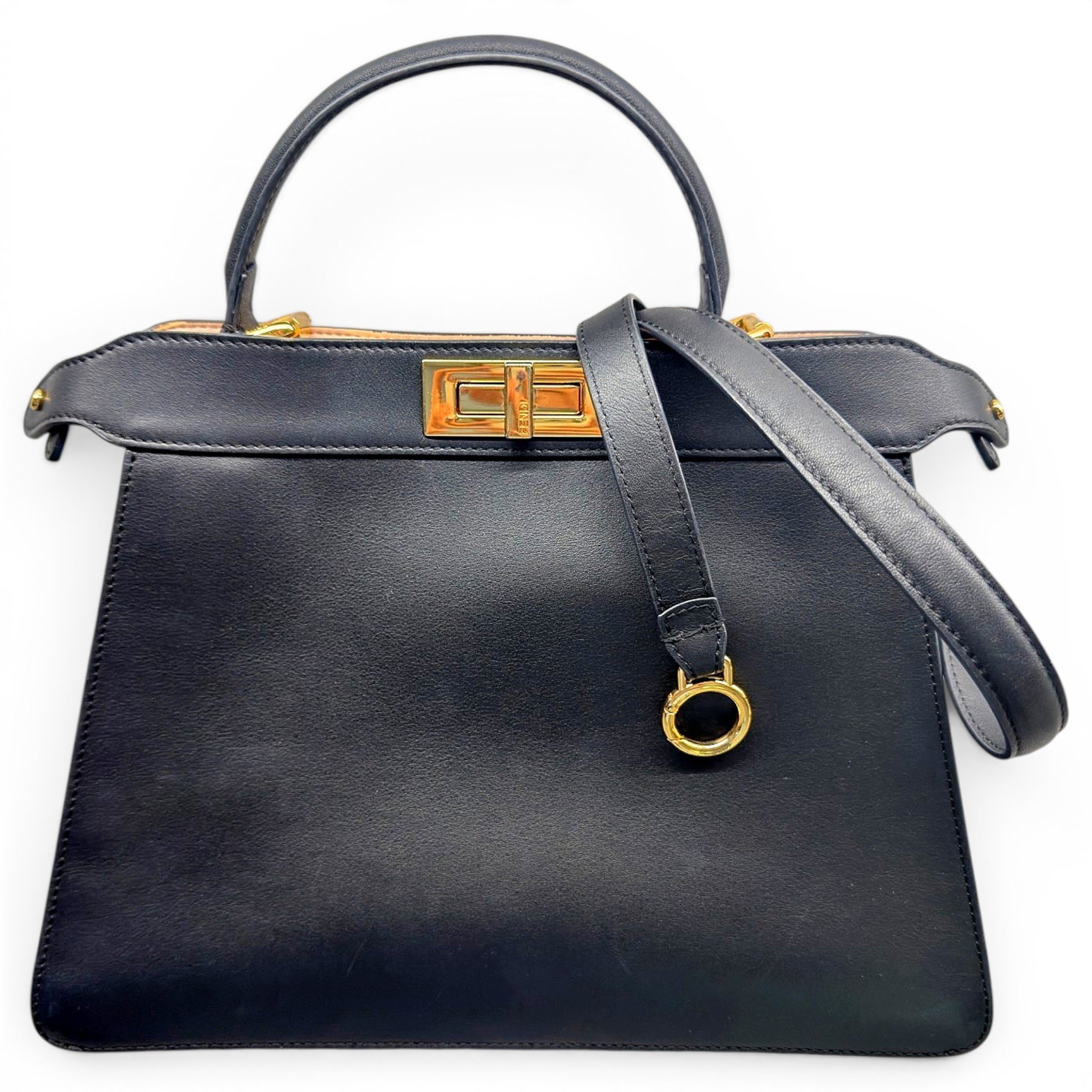 Peekaboo leather handbag