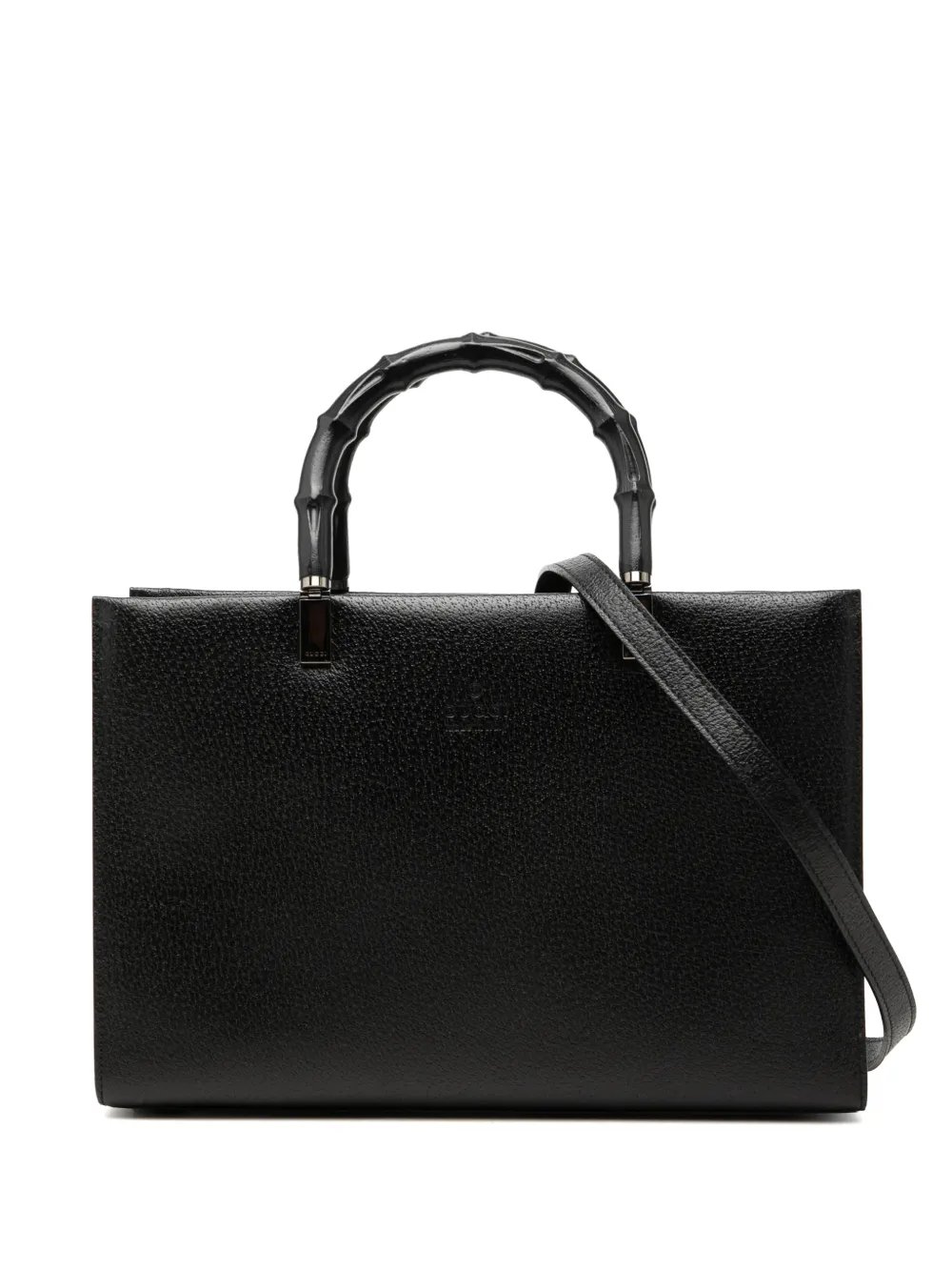20th Century Leather Cinghiale Bamboo Tote satchel
