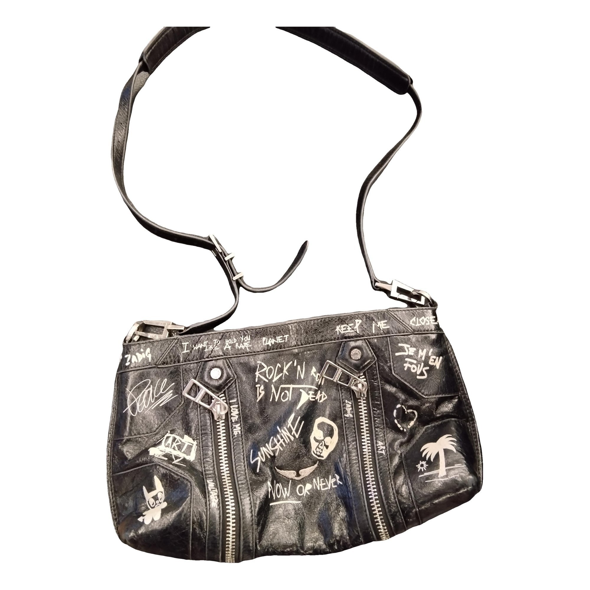 Leather clutch bag