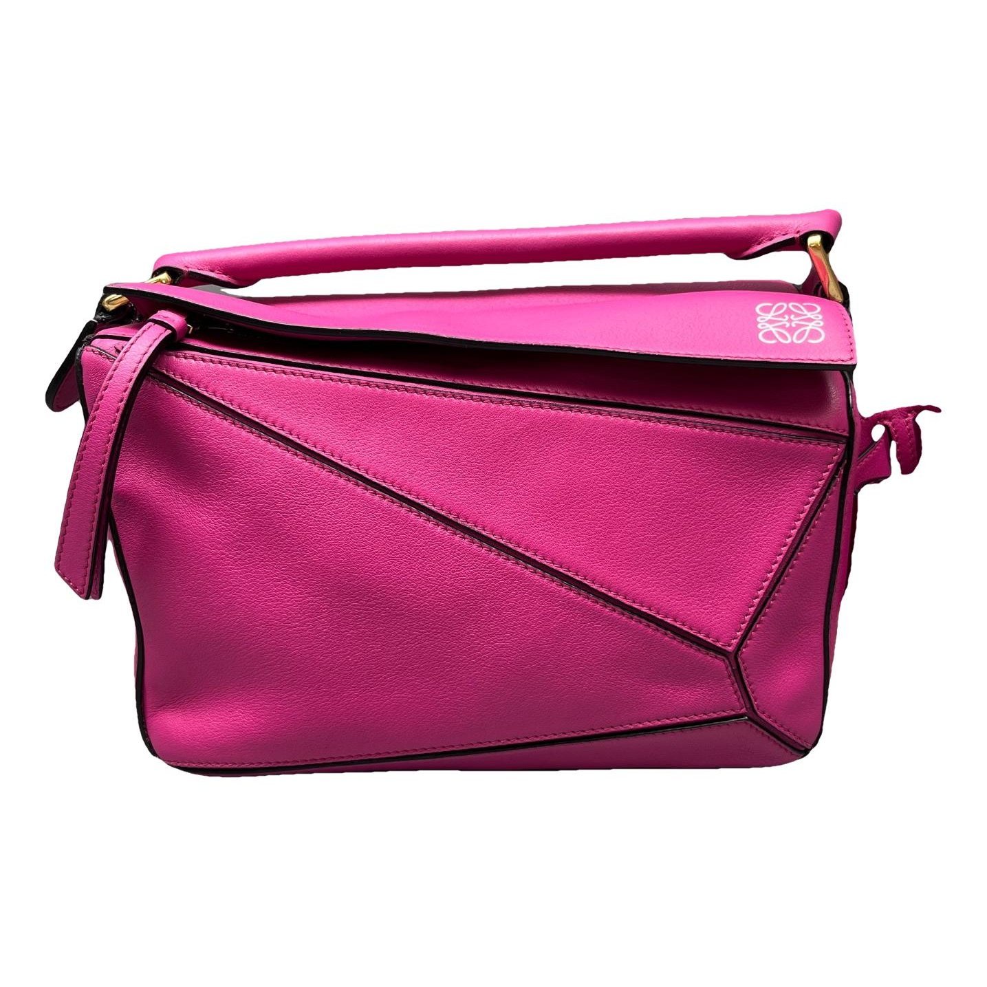 Puzzle leather handbag