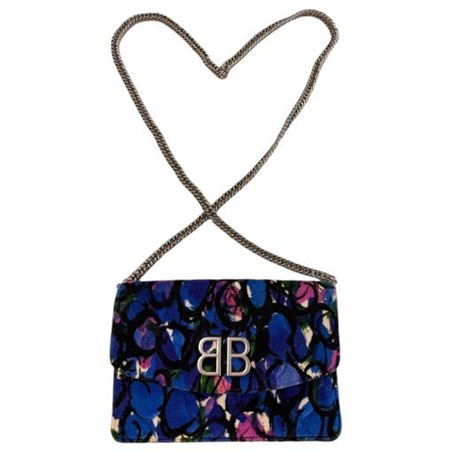 BB chain velvet handbag